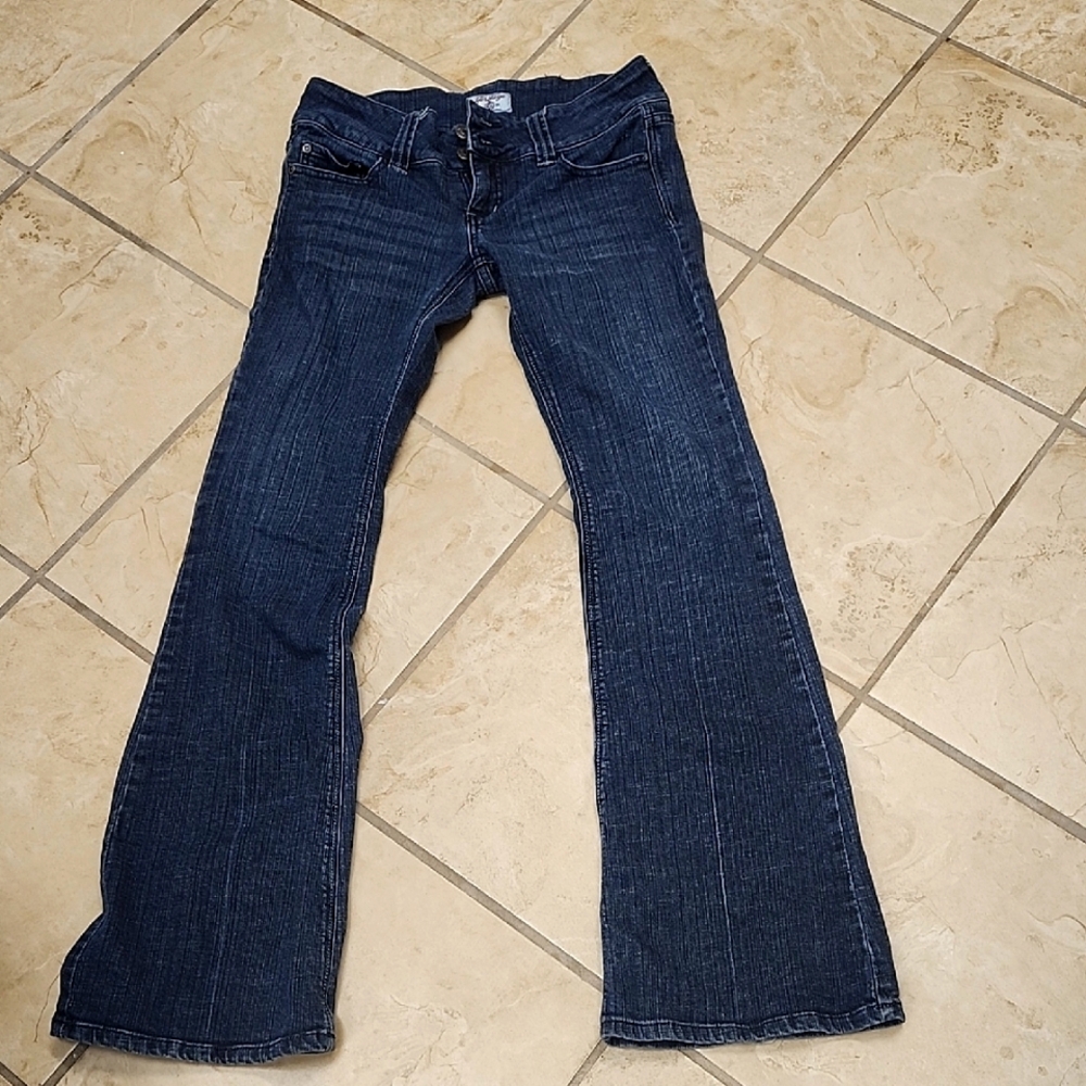 Heritage Blue Flare Wide Leg Jeans with Classic Style